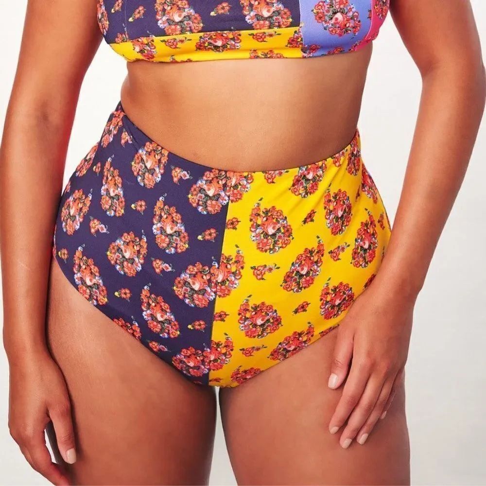 NWT Mara Hoffman Lydia High Waist Bottoms Multi Floral 3X